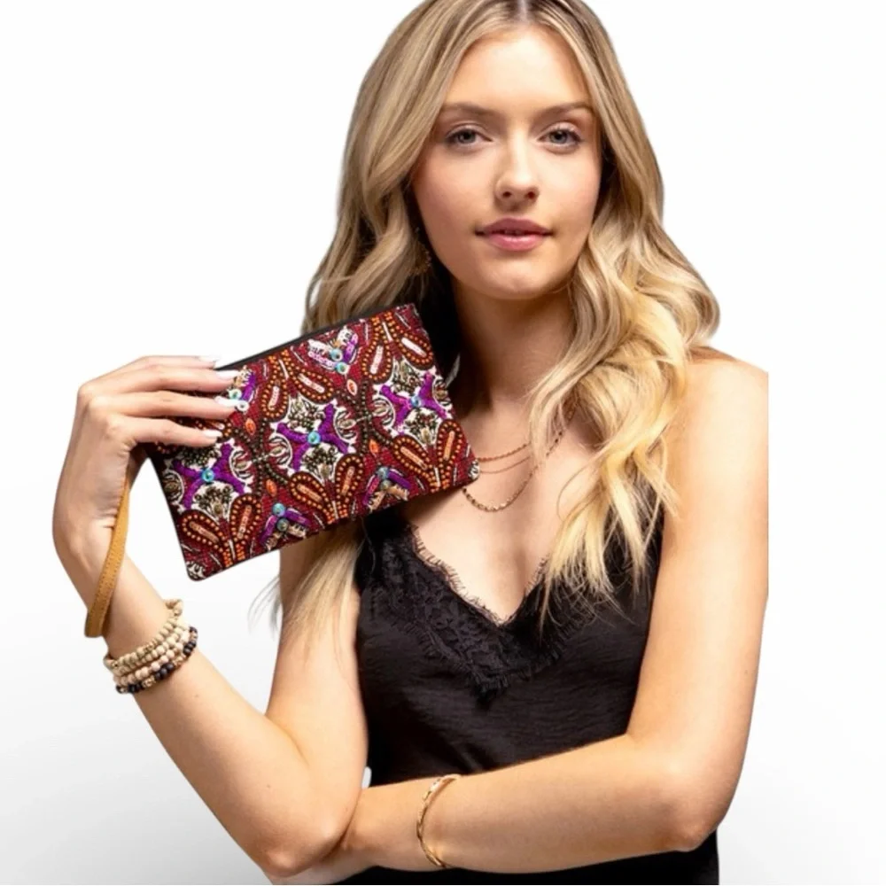 Colorful Embroidered Clutch “KARINA”
